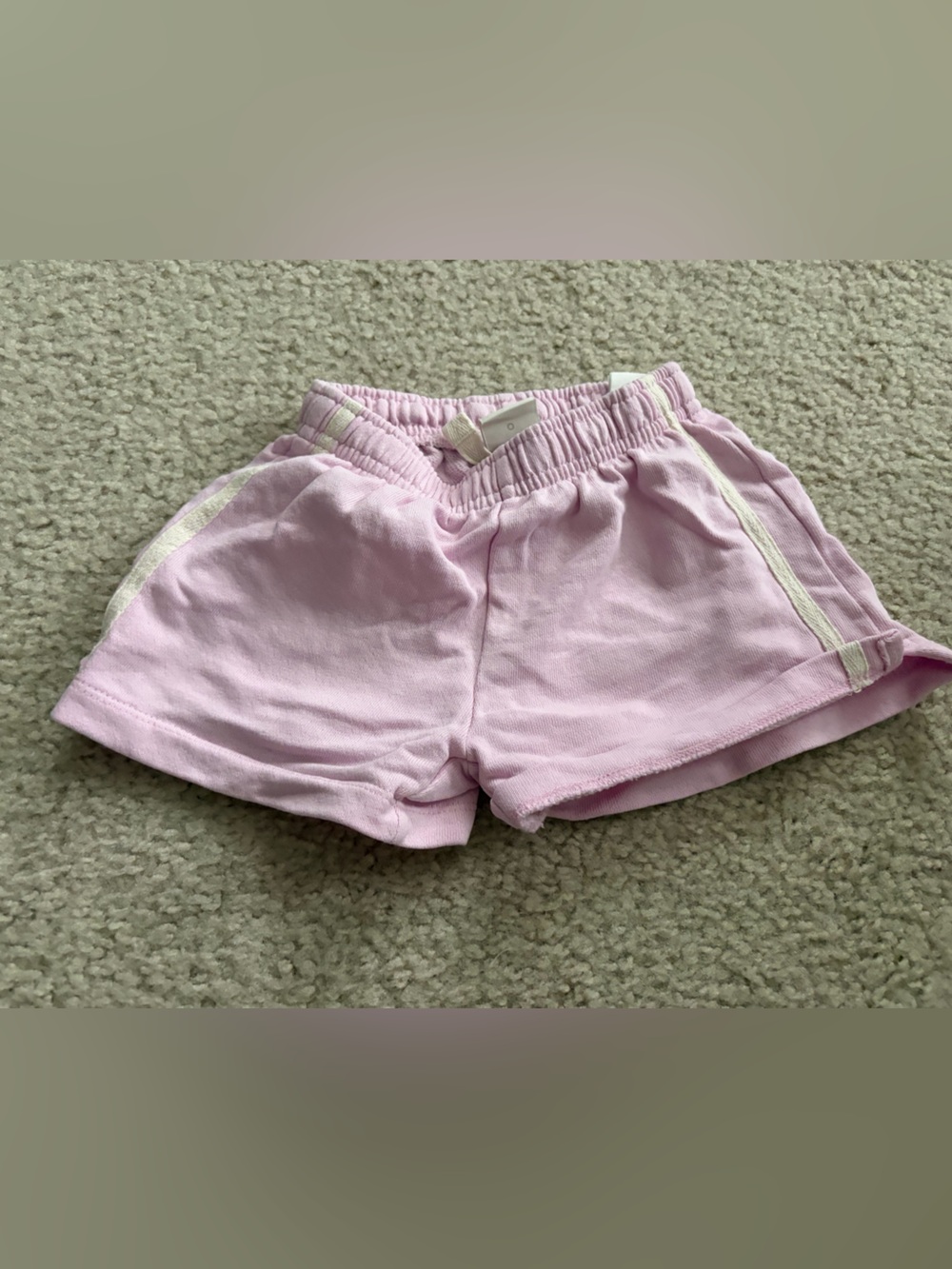 Zara Light Pink Girls' Sport Shorts with White Trim